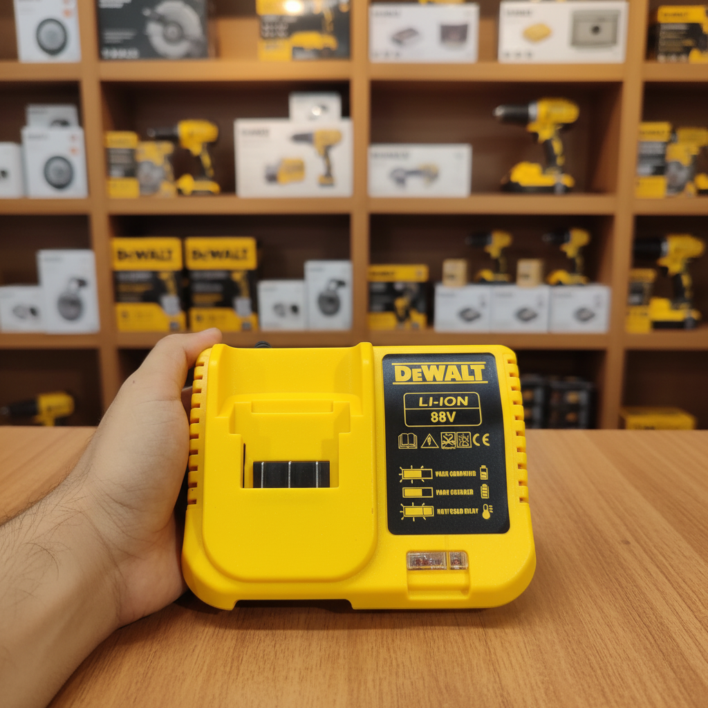DeWALT 88V Drill - Front view hand held - Showroom
