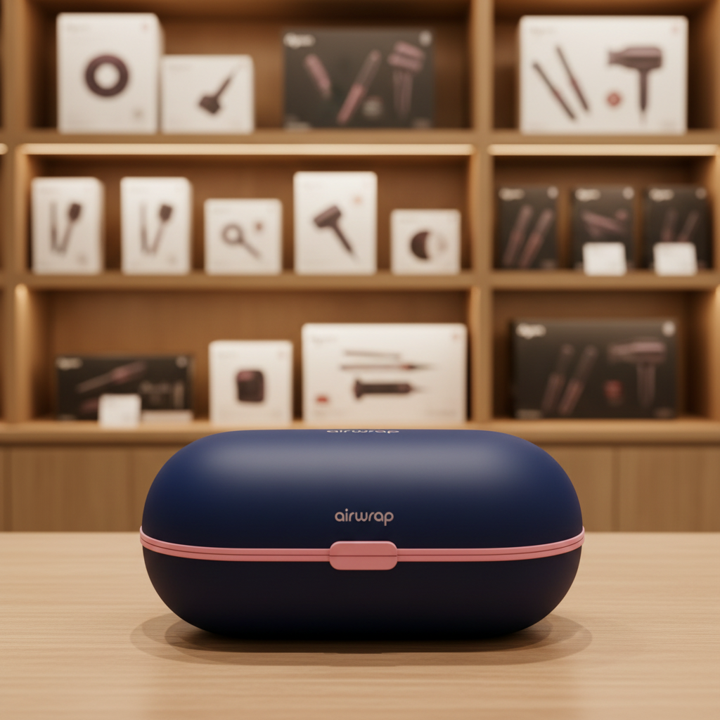 Dyson Airwrap i.d. HS08 - Premium navy and pink oval storage case - Showroom