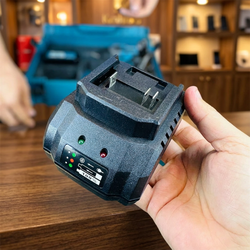Makita cordless impact wrench held in hand