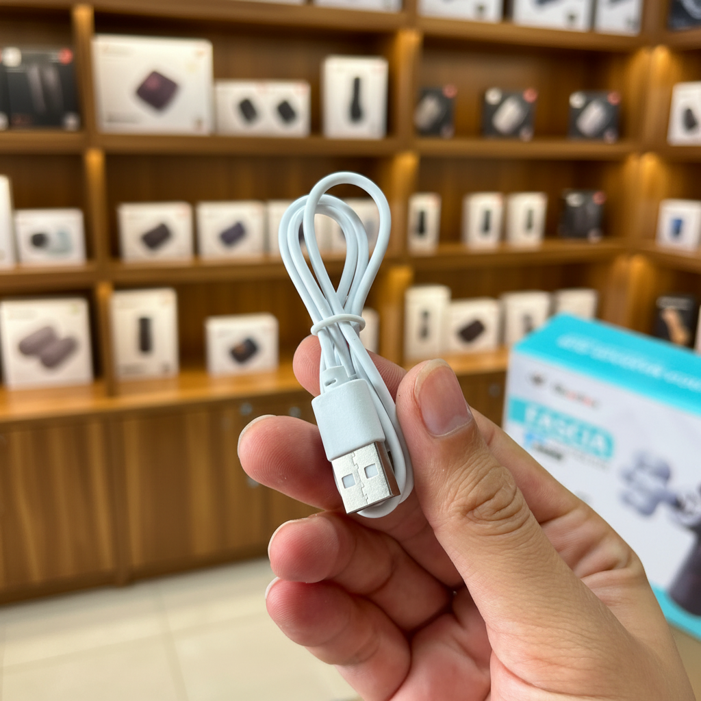 Blueidea BLD-219 - Box front label held in hand - Showroom