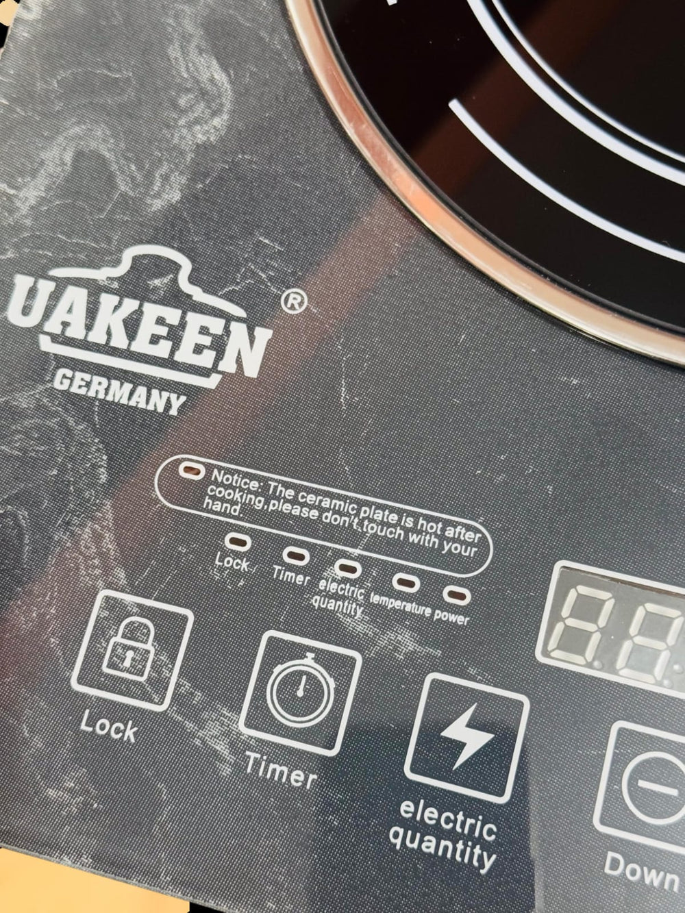Uakeen Crystal Glass Hot Plate ZL-2604 | Electric Warming Plate
