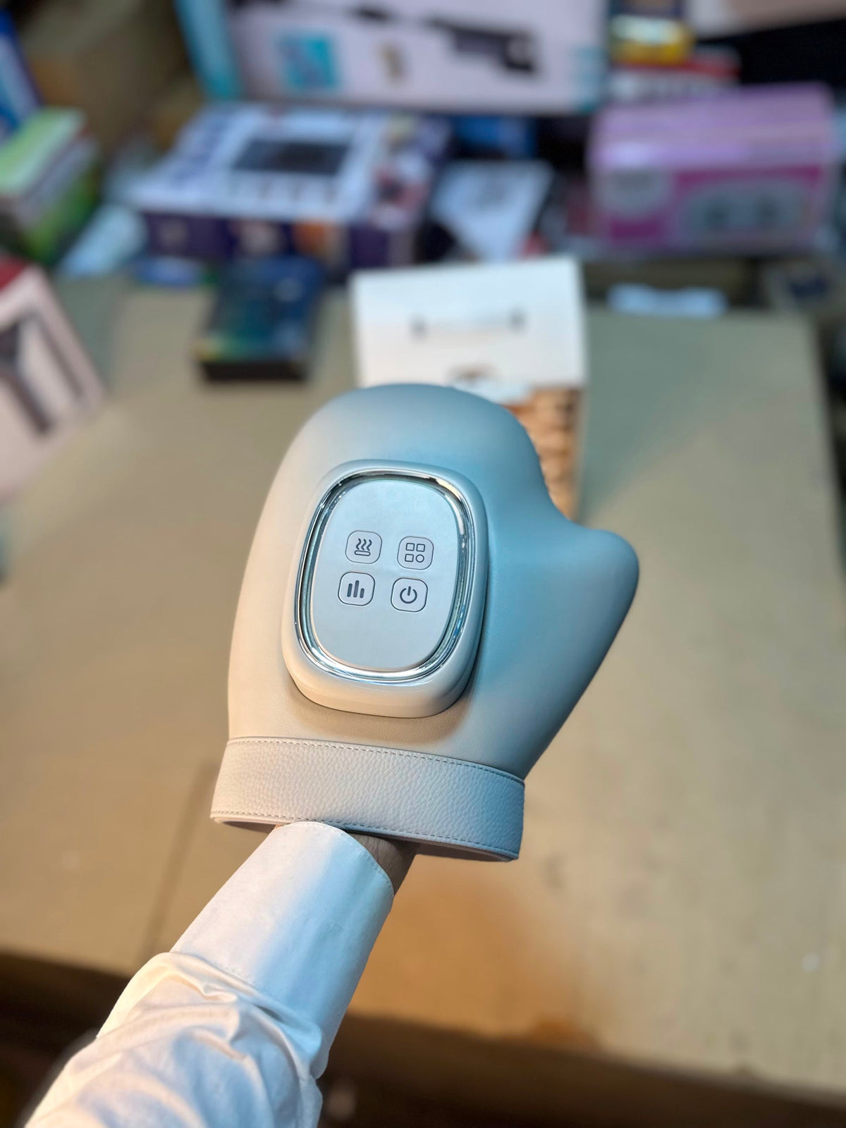 Smart Hand Massager with Airbag Compression & Warm Compress – 3 Modes, 5 Intensity Levels