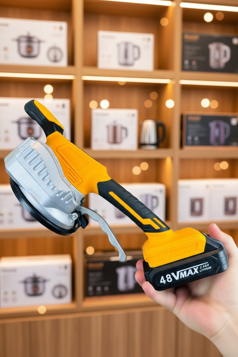 Lot Imported Cordless Tile Vibrator | 48V MAX | 12 Speed | 60KG Suction | 2 Batteries + Case