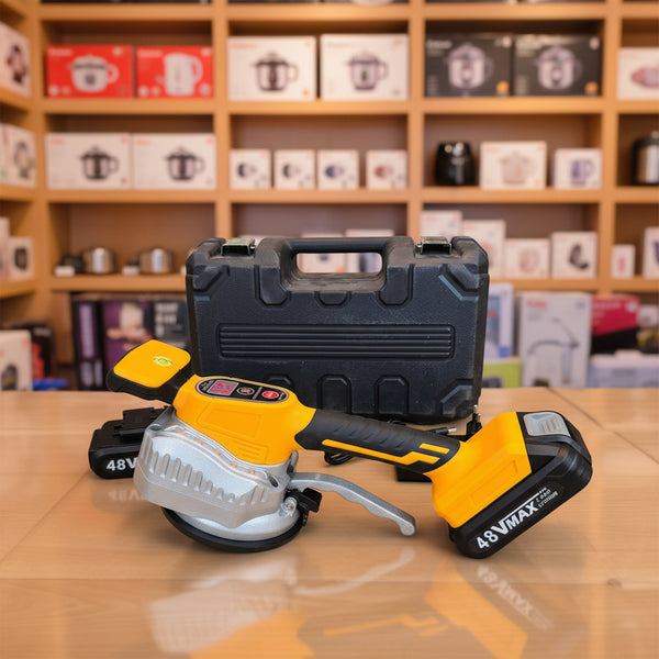 Lot Imported Cordless Tile Vibrator | 48V MAX | 12 Speed | 60KG Suction | 2 Batteries + Case