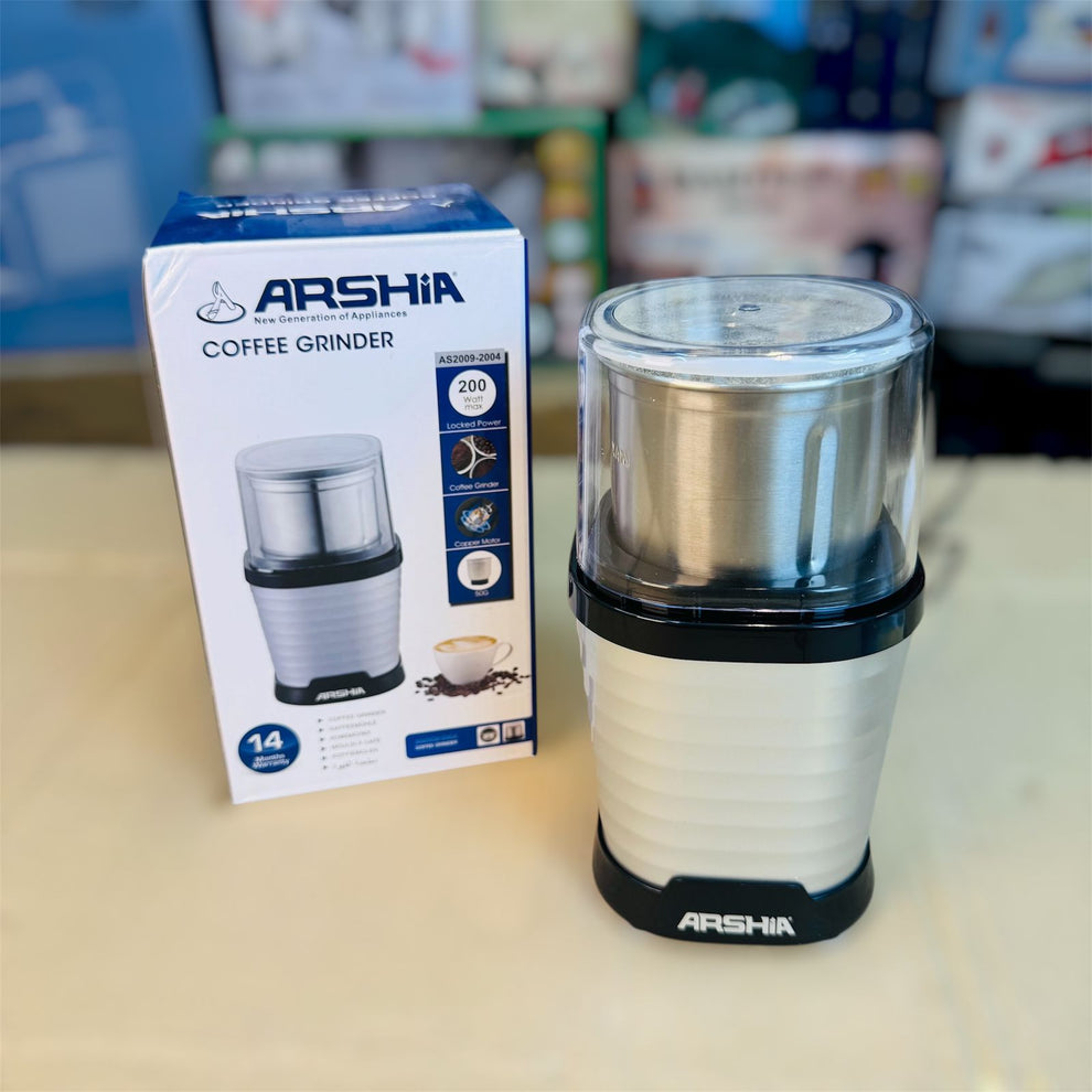 Arshia Coffee Grinder AS2009-2004 with box - front view