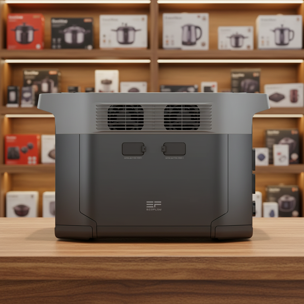 EcoFlow DELTA 2 Max Portable Power Station – 2048Wh LFP Battery, 2400W AC Output with X-Boost