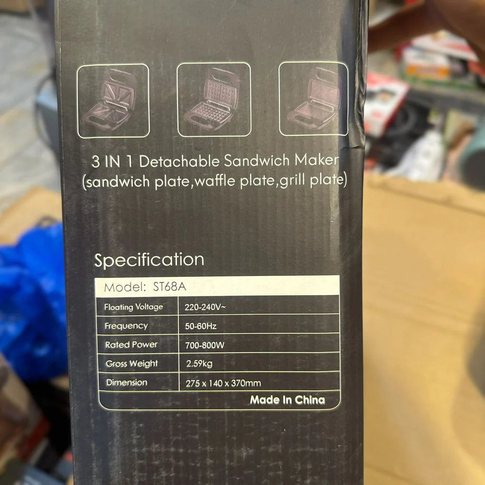 Kealive 3 In 1 Sandwich Maker & Grill Maker